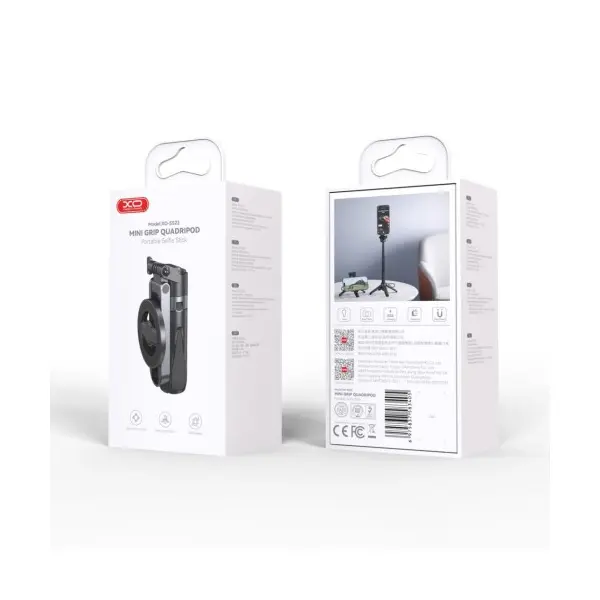 МУЛЬТІ-МОНОПОД XO SS22 4IN1 MAGNETIC MULTI-FUNCTION MINI BT SELFIE STICK, PHOTO BOOSTER, ЧОРНИЙ
