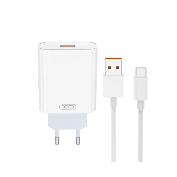 МЕРЕЖЕВИЙ ЗАРЯДНИЙ ПРИСТРІЙ XO L164 (EU) 120W FAST CHARGER ДЛЯ XIAOMI TYPE-C CABLE (FACTORY CABLE), БІЛИЙ
