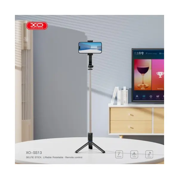 MR4_140362 Монопод xo ss13 bluetooth selfie stick для tripods 106см, чорний 