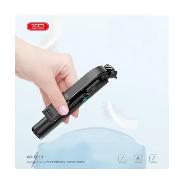 МОНОПОД XO SS13 BLUETOOTH SELFIE STICK ДЛЯ TRIPODS 106СМ, ЧОРНИЙ