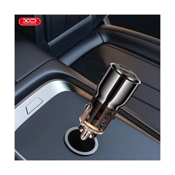 MR4_140369 Автомобільний зарядний пристрій xo cc58 car charging usb-a, type-c 95w, чорний XO