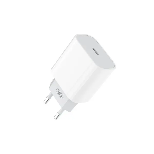 МЕРЕЖЕВИЙ ЗАРЯДНИЙ ПРИСТРІЙ XO L129 EU 20W PD FAST CHARGER, БІЛИЙ
