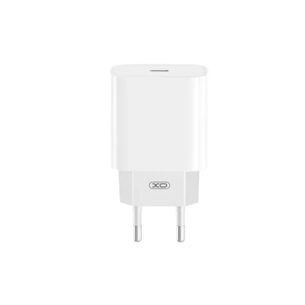 МЕРЕЖЕВИЙ ЗАРЯДНИЙ ПРИСТРІЙ XO L129 EU 20W PD FAST CHARGER, БІЛИЙ