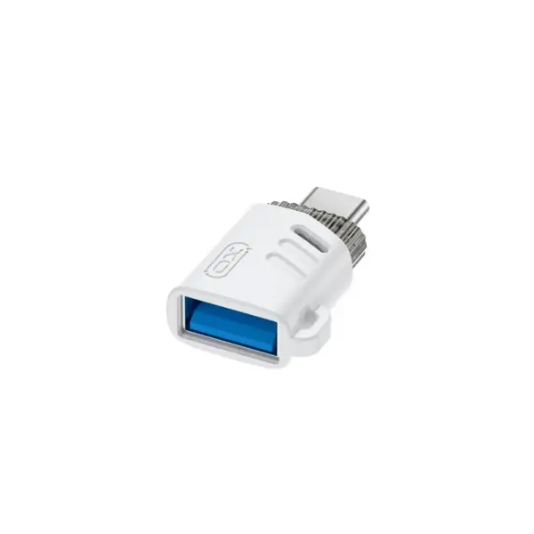 АДАПТЕР OTG XO NB256B USB-A FEMALE TO TYPE-C (WITH LANYARD), БІЛИЙ