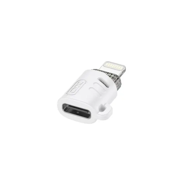 MR4_140375 Адаптер otg xo nb256e type-c female to apple male adapter (with lanyard), білий 