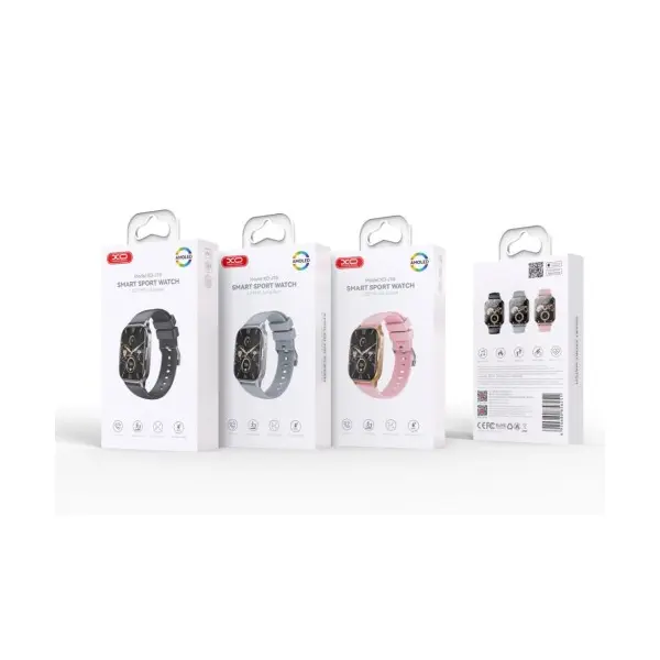 MR4_140387 Смарт-годинник xo -j10 amoled screen star mist magnetic square smart sports talking watch, чорний 