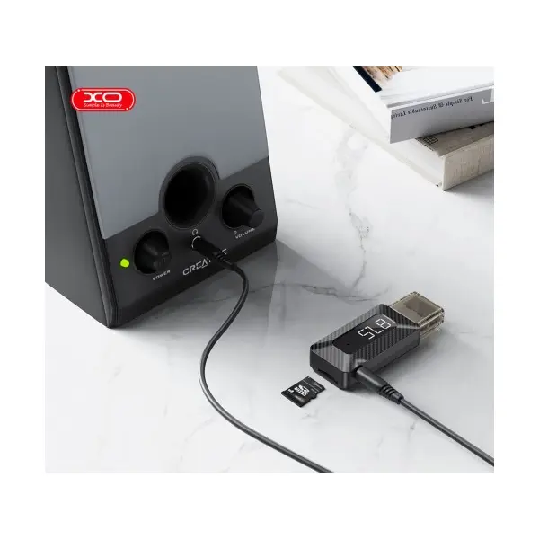 FM МОДУЛЯТОР XO BCC16 BLUETOOTH TRANSMITTER SUPPORT FM TRANSMITTER + SUPPORT TF CARD, ЧОРНИЙ