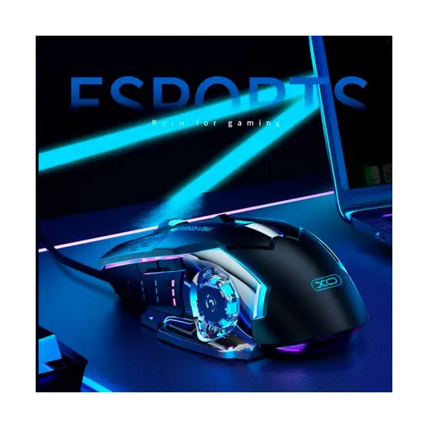 КОМПЮТЕРНА МИШКА XO M10 GAMING MECHANICAL 6-BUTTON LIGHT EMITTING WIRED MOUSE, ЧОРНИЙ