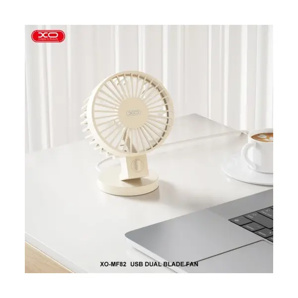 ВЕНТИЛЯТОР XO MF82 DESKTOP USB DUAL BLADE FAN BEIGE