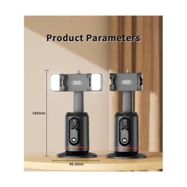 MR4_140400 Монопод xo ss16 facial tracking automatic ai bluetooth tracking selfie stick, чорний 