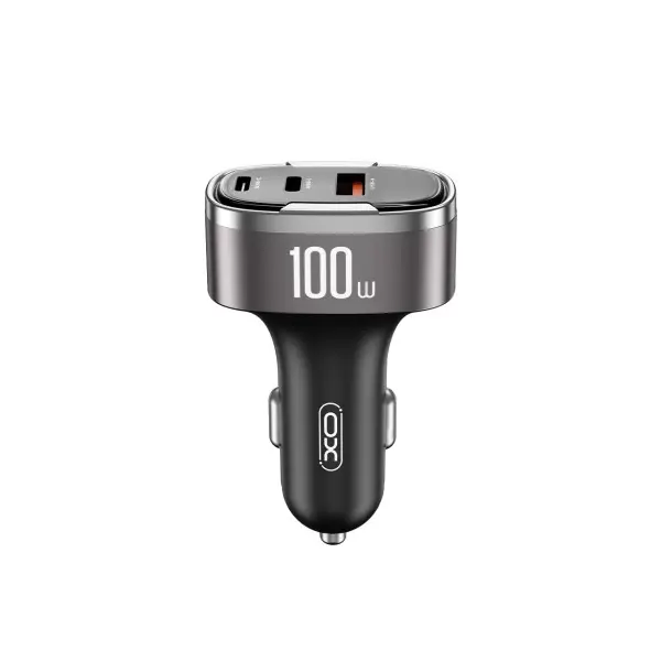 MR4_140398 Автомобільний зарядний пристрій xo cc61 output intelligent car charger 100w lightning, чорний XO