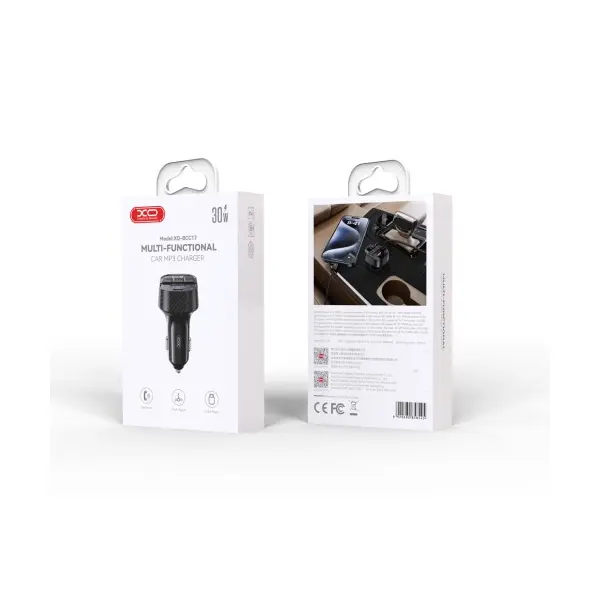 MR4_140403 Fm модулятор xo bcc17 smart bluetooth mp3 a+c dual port pd30w, чорний 