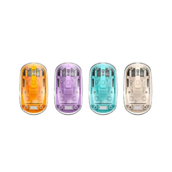 КОМПЮТЕРНА МИШКА XO M12 BLUETOOTH WIRELESS TRANSPARENT MOUSE, БІЛИЙ
