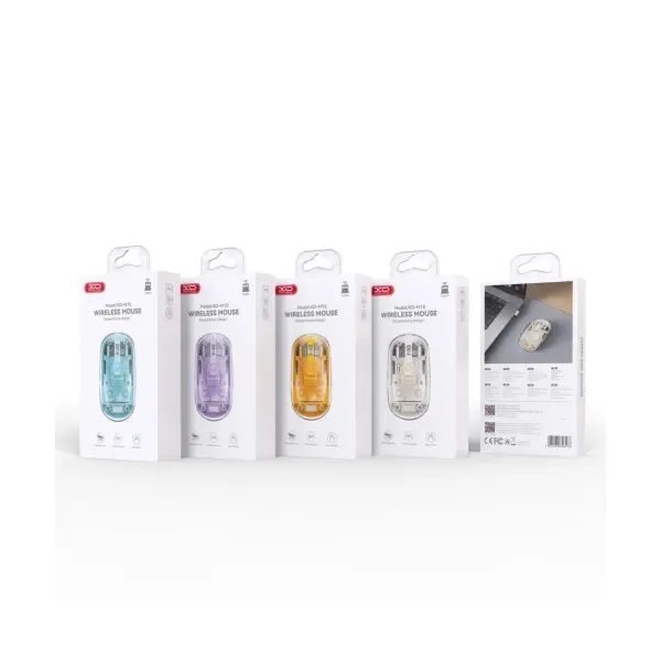 КОМПЮТЕРНА МИШКА XO M12 BLUETOOTH WIRELESS TRANSPARENT MOUSE, БІЛИЙ