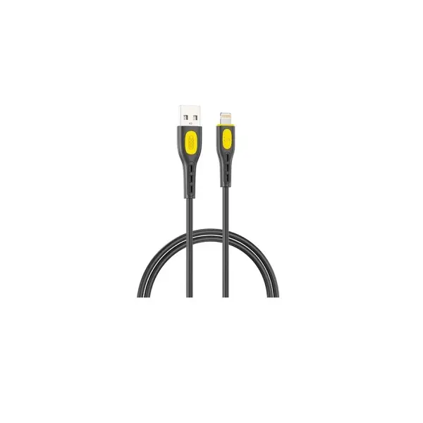 КАБЕЛЬ XO NB280 JIAN YAN SERIES LIGHTNING DATA CABLE 1M 3A, ЧОРНИЙ