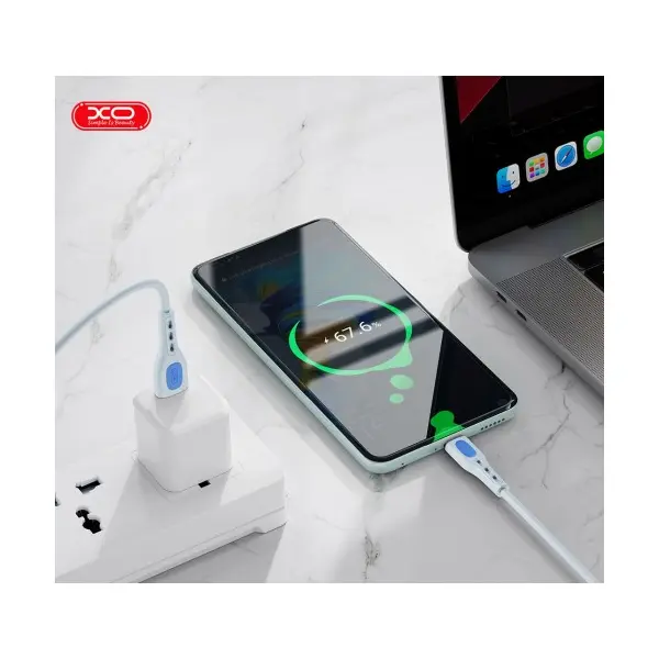 КАБЕЛЬ XO NB280 JIAN YAN SERIES MICRO DATA CABLE 1M 3A, СИНІЙ