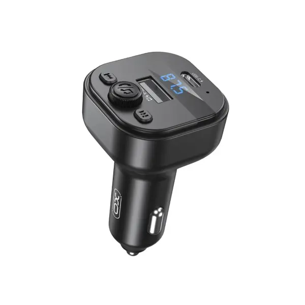 FM МОДУЛЯТОР XO BCC18 SMART BLUETOOTH MP3 CAR CHARGER TYPE-C 3A, ЧОРНИЙ