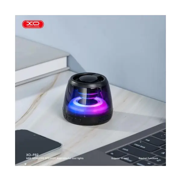 АКУСТИЧНА СИСТЕМА XO F62 MINI MAGNETIC PORTABLE BLUETOOTH AUDIO 5W, ЧОРНИЙ