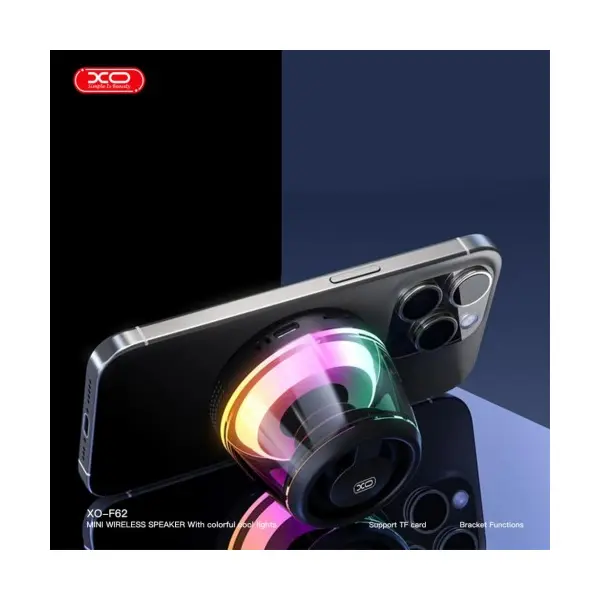 АКУСТИЧНА СИСТЕМА XO F62 MINI MAGNETIC PORTABLE BLUETOOTH AUDIO 5W, ЧОРНИЙ