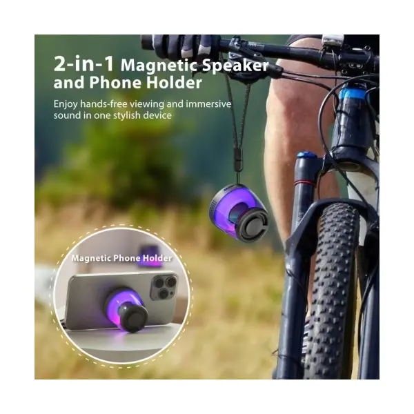 АКУСТИЧНА СИСТЕМА XO F62 MINI MAGNETIC PORTABLE BLUETOOTH AUDIO 5W, ЧОРНИЙ