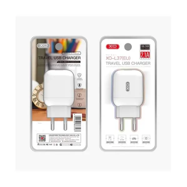 MR4_140429 Мережевий зарядний пристрій xo l37 eu charger, білий 