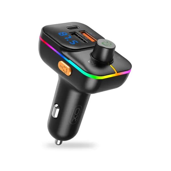 MR4_140339 Fm модулятор xo bcc09 smart bluetooth mp3 with tf card slot +pd 25w, чорний 