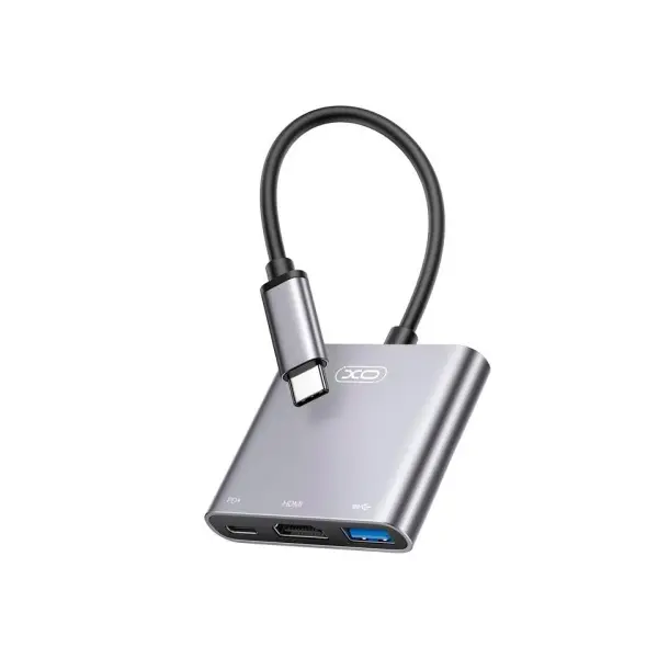 ХАБ HUB XO HUB011 3IN1 TYPE-C MULTIFUNCTIONAL DOCKING STATION МАТОВА