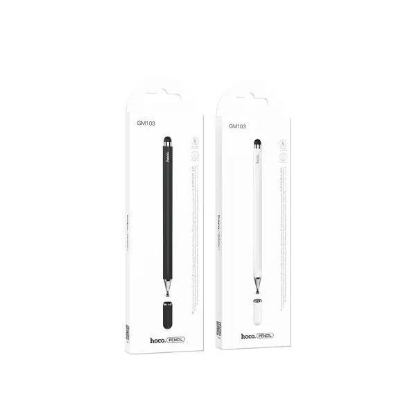СТІЛУС HOCO GM103 FLUENT SERIES UNIVERSAL CAPACITIVE PEN, БІЛИЙ