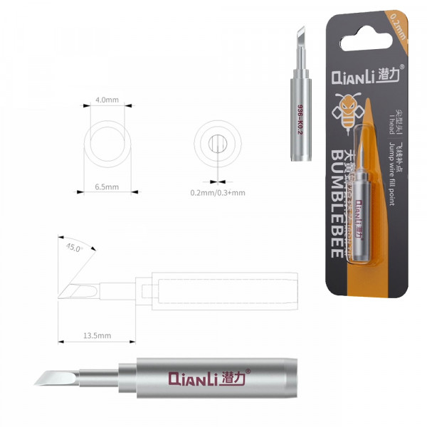 MR1_102526 Жало паяльника qianli bumblebee 936-k 0.2+mm (лопатка) QIANLI