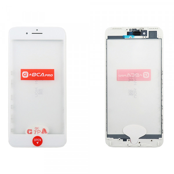 MR1_103848 Скло дисплея для переклеювання oca pro iphone 7 plus з рамкою та oca, білий OCA PRO