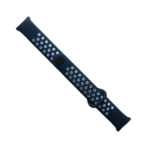 MR4_141280 Ремінець для xiaomi mi band 8, 9, 10 sport синій, білий 
