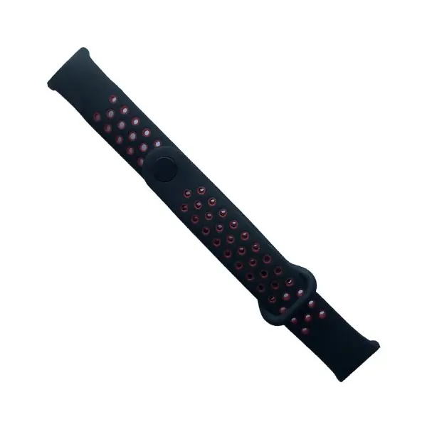 РЕМІНЕЦЬ ДЛЯ XIAOMI MI BAND 8, 9, 10 SPORT, ЧОРНИЙ ЧЕРВОНИЙ