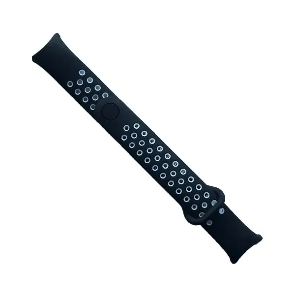 MR4_141287 Ремінець для xiaomi mi band 8, 9, 10 sport, чорний, білий 