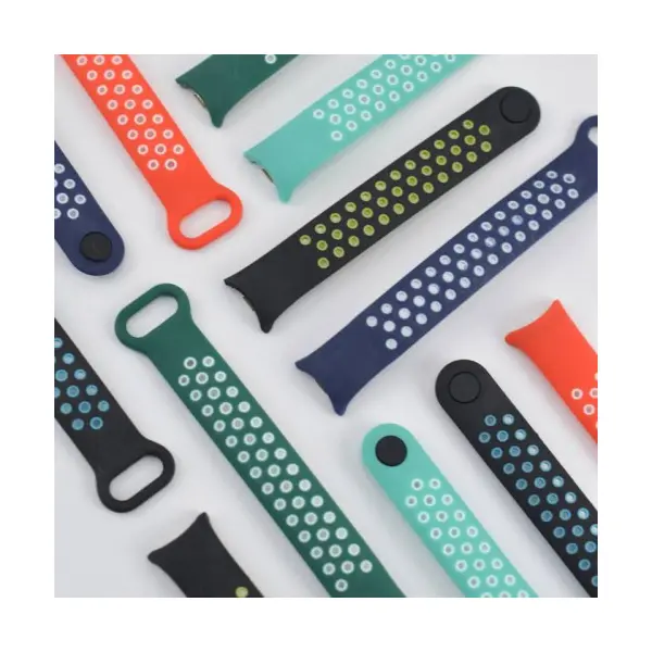 РЕМІНЕЦЬ ДЛЯ XIAOMI MI BAND 8, 9, 10 SPORT, СІРИЙ, БІЛИЙ