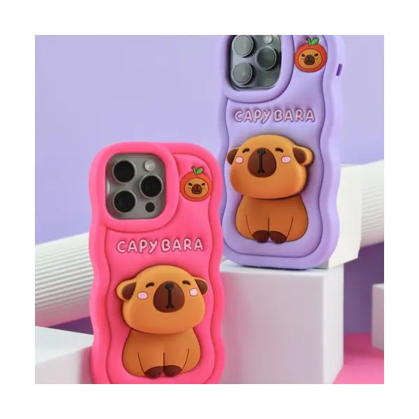 ЧОХОЛ CAPYBARA ДЛЯ IPHONE 16 PRO LIGHT РОЖЕВИЙ