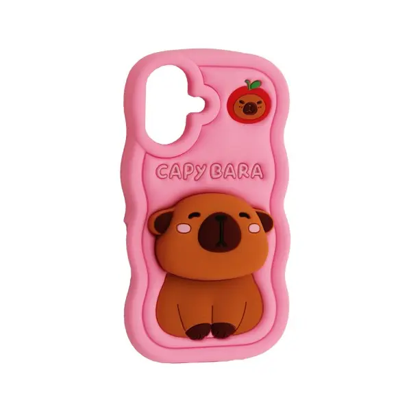 ЧОХОЛ CAPYBARA ДЛЯ IPHONE 16 РОЖЕВИЙ