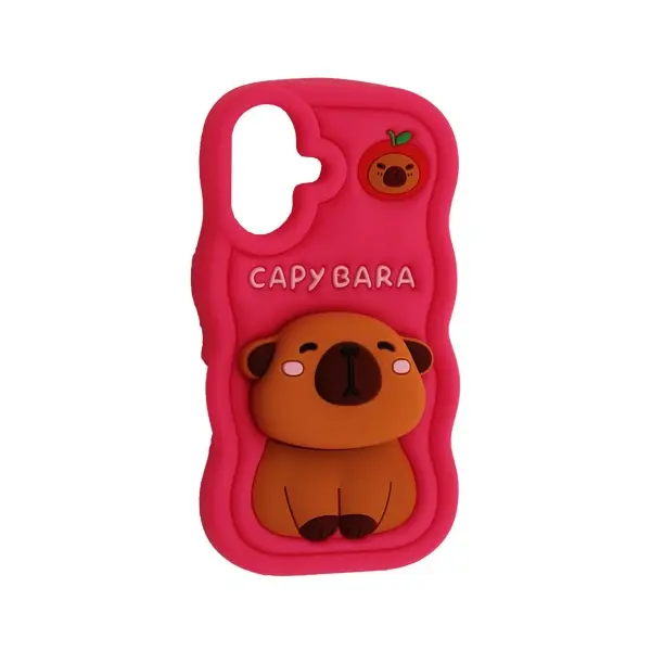 ЧОХОЛ CAPYBARA ДЛЯ IPHONE 16 HOT РОЖЕВИЙ