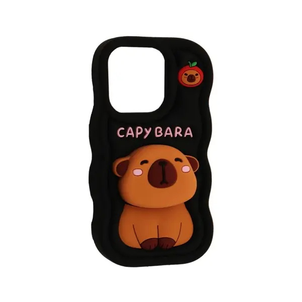 ЧОХОЛ CAPYBARA ДЛЯ IPHONE 16 PRO, ЧОРНИЙ