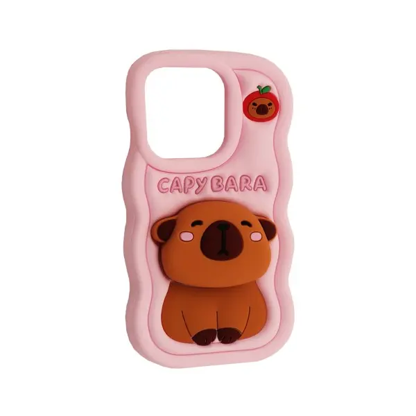 ЧОХОЛ CAPYBARA ДЛЯ IPHONE 16 PRO LIGHT РОЖЕВИЙ