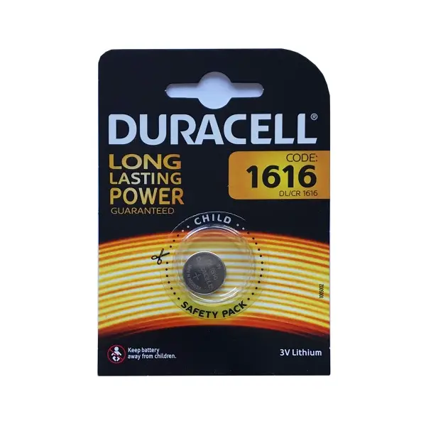 БАТАРЕЙКА DURACELL 1616 BLISTER 1 (1, 10), (АРТ1985)
