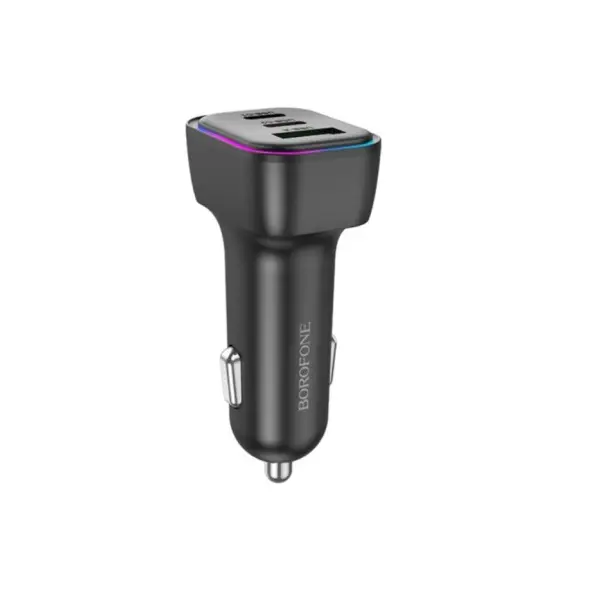 АВТОМОБІЛЬНИЙ ЗАРЯДНИЙ ПРИСТРІЙ BOROFONE BZ28C TROPHIE PD60W (2C1A) CAR CHARGER, ЧОРНИЙ