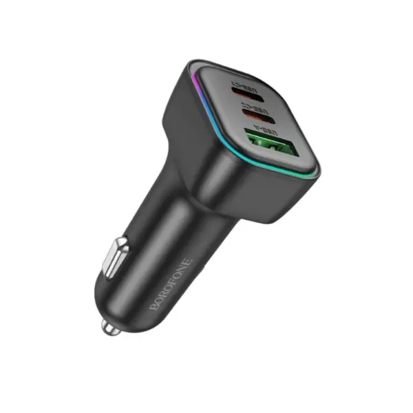 MR4_140896 Автомобільний зарядний пристрій borofone bz28c trophie pd60w (2c1a) car charger, чорний BOROFONE