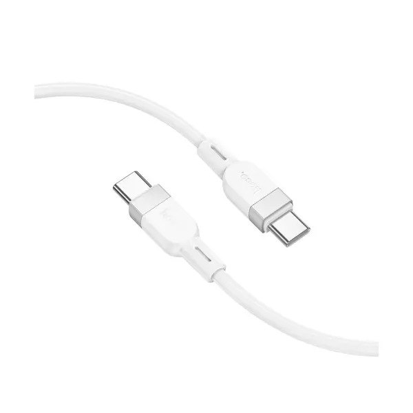 КАБЕЛЬ PD HOCO X109 ENERGY 60W SILICONE CHARGING DATA CABLE TYPE-C TO TYPE-C 60W, 1M, БІЛИЙ