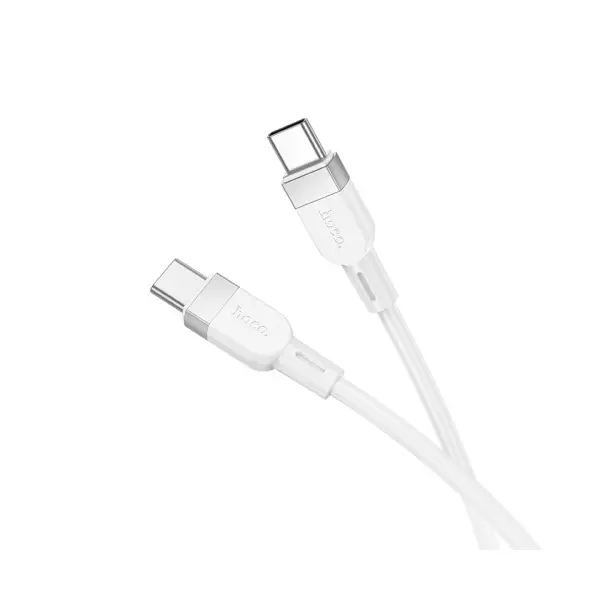 КАБЕЛЬ PD HOCO X109 ENERGY 60W SILICONE CHARGING DATA CABLE TYPE-C TO TYPE-C 60W, 1M, БІЛИЙ