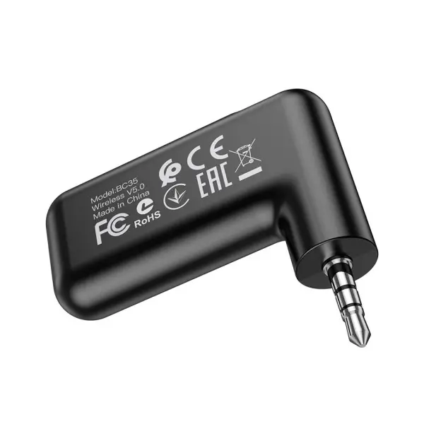 FM МОДУЛЯТОР BOROFONE BC35 WIDEWAY CAR AUX BT RECEIVER, ЧОРНИЙ