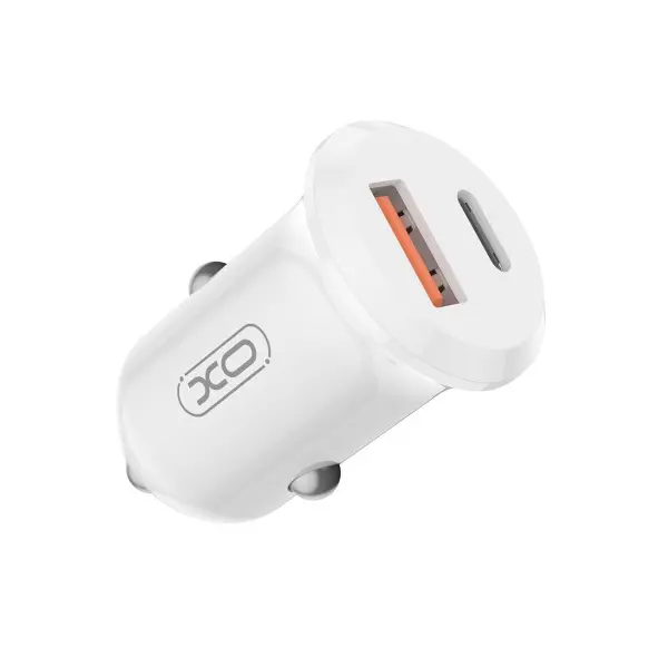 MR4_141117 Автомобільний зарядний пристрій xo cc69 mini smart a+c 30w car charger, білий XO