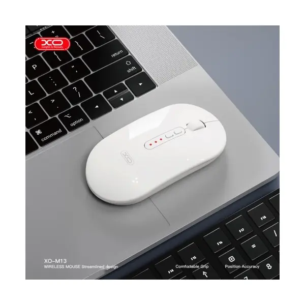 КОМПЮТЕРНА МИШКА XO M13 TRI-MODE BLUETOOTH WIRELESS SILENT MOUSE, БІЛИЙ