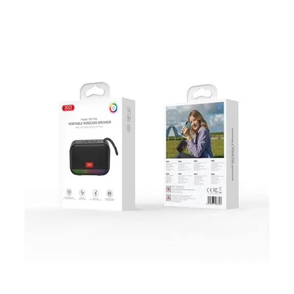 АКУСТИЧНА СИСТЕМА XO F66 ILLUMINATED SMALL PORTABLE SPEAKER, ЧОРНИЙ