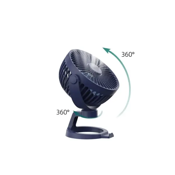 ВЕНТИЛЯТОР XO MF78 4-INCH DESKTOP, BRACKET ADJUSTABLE ANGLE FAN 1200MAH СИНІЙ