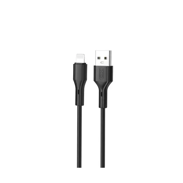 MR4_141103 Кабель xo nb230 2.4a rock series lightning data cable, чорний 